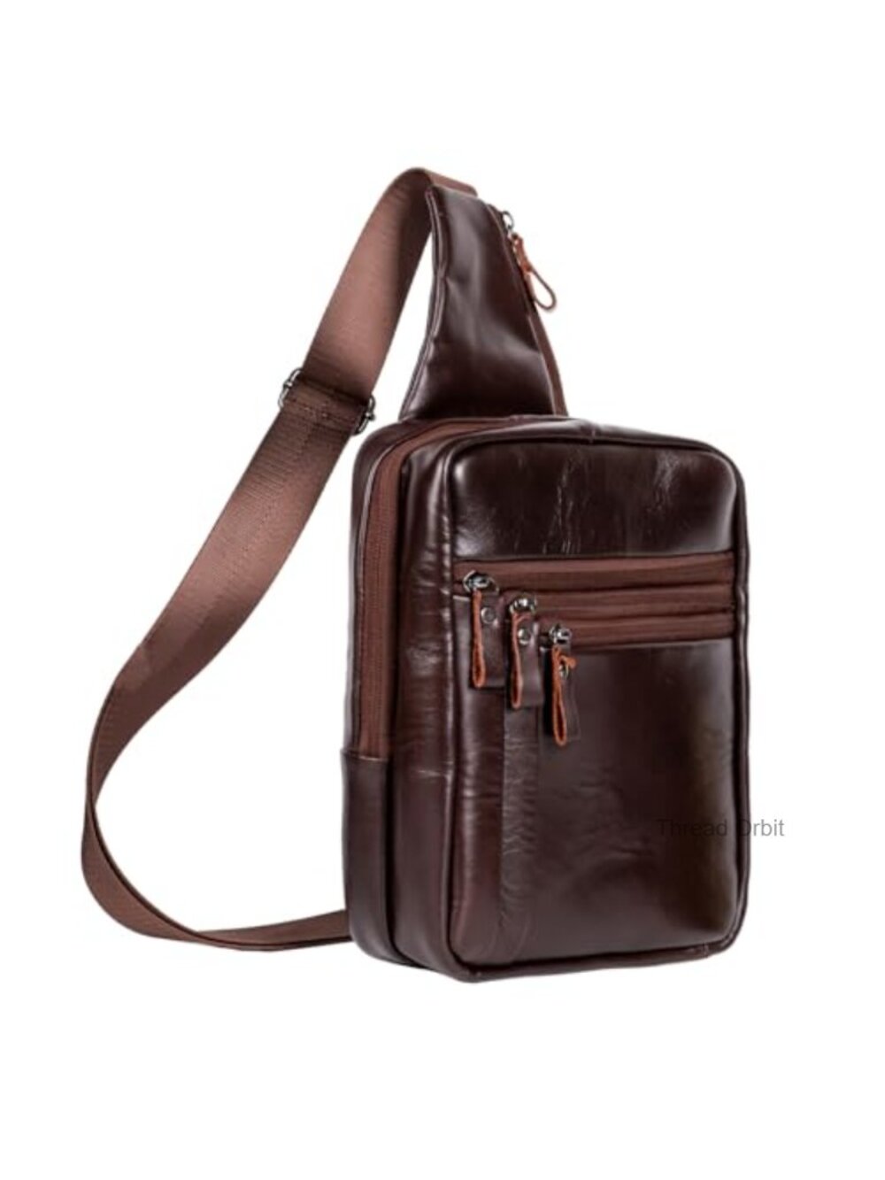 Genuine Cowhide Leather Messenger Bag Crossbody Shoulder Bag for Men